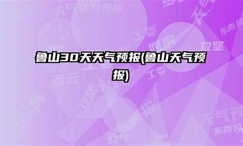 鲁山天气预报40天查询百度_鲁山天气预报